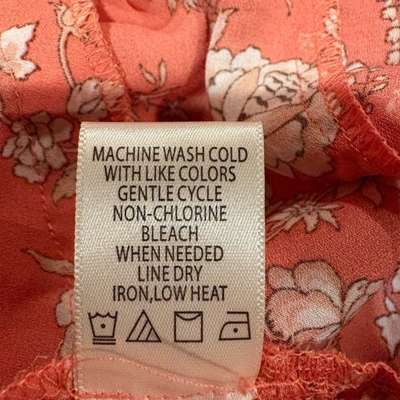 Max Studio Women's Orange Floral Skirt Flounce Knee Length - Picture 5 of 7